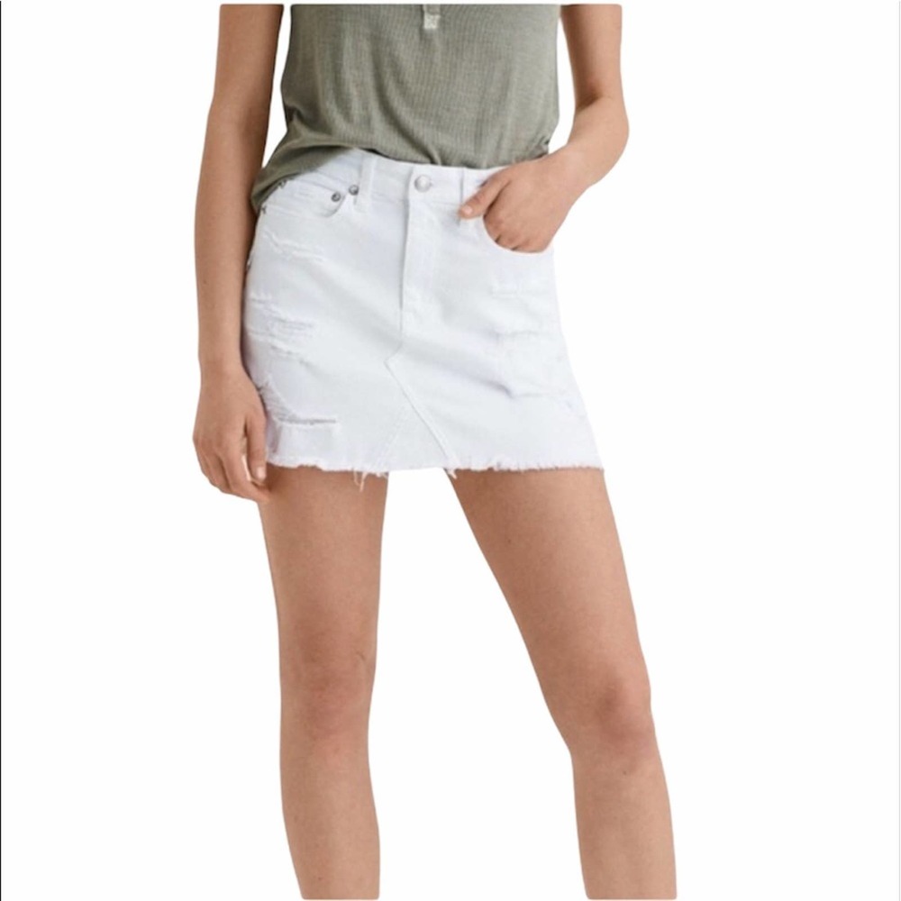 American Eagle White Denim Skirt